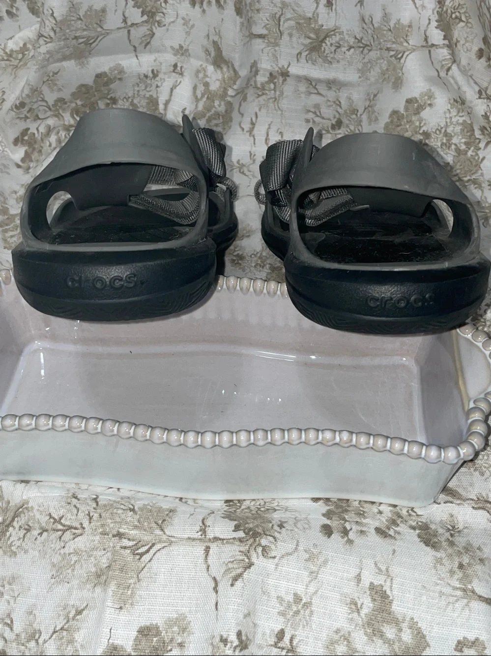 NEW- Crocs- Men's Gray Swiftwater expedition sandals
